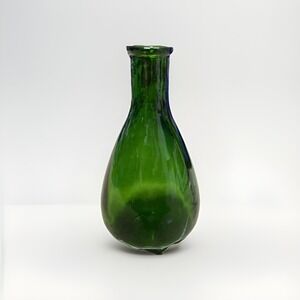 596 RL Bottle Liquor Decanter Glass Genie Green Bottle Vase‎ Vtg Retro 1950s